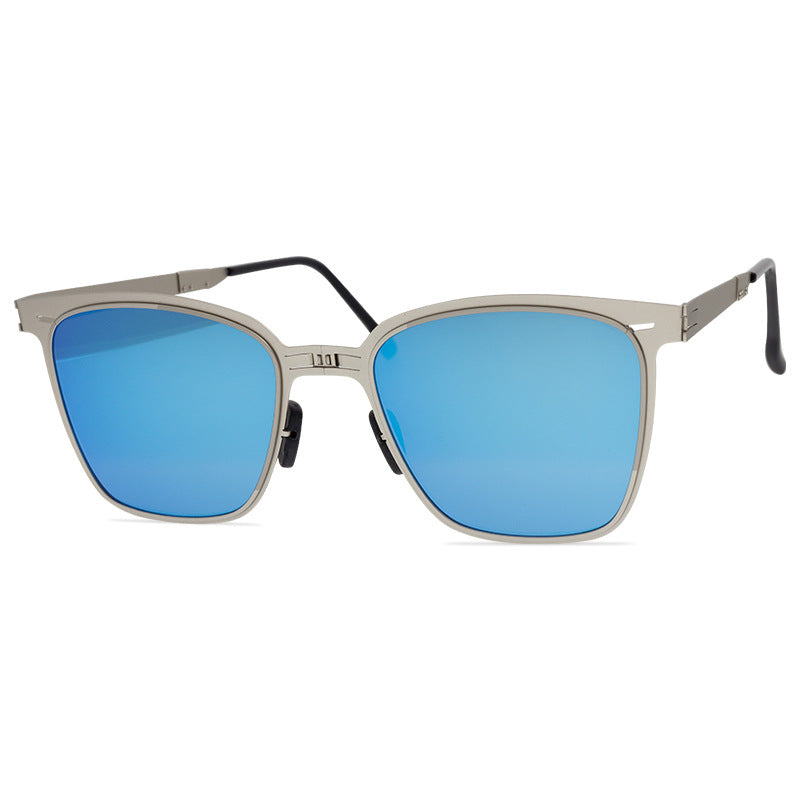 Personalized Minority Sunglasses Designer Model Foldable Metal Sunglasses Lightweight Portable Trendy Sunglasses For Men - eyeshions