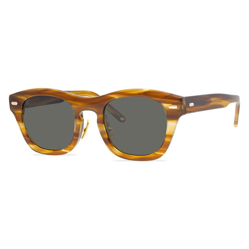 Fashion Personality Retro Large Frame Glasses Japanese Design Sunglasses Nylon Lens Suitable For Men And Women - eyeshions