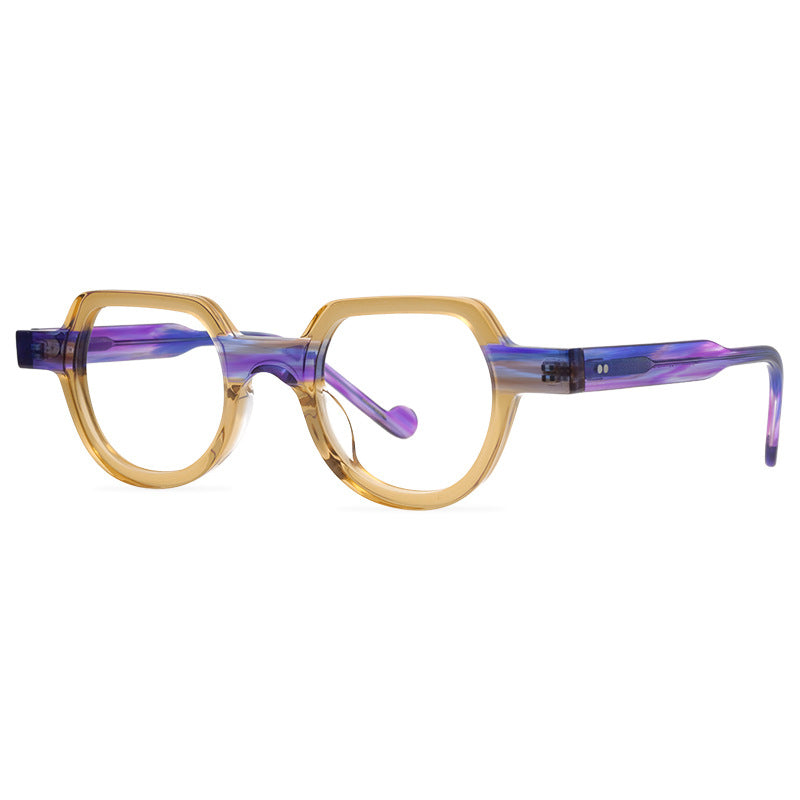 Handmade Brand Eyeglass Frame In Shenzhen, Double Color Panel Frame, Fashionable Peach Heart Design, Transparent Candy Color - eyeshions