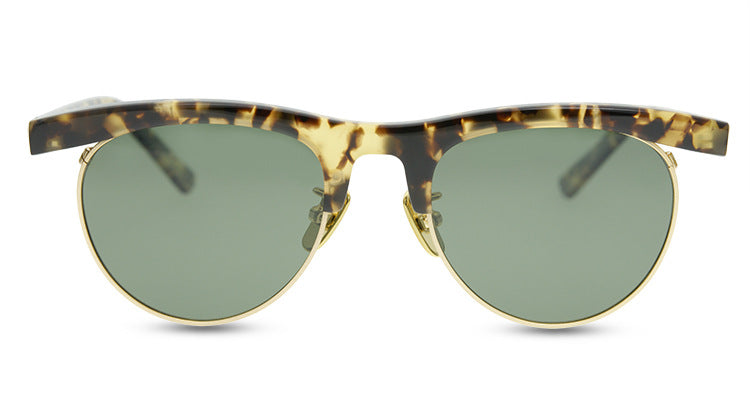 American Fashion Brand New York Designer Model Flat Eyebrow Plate With Metal Optical Frame Old Half Frame Eyebrow Frame - eyeshions