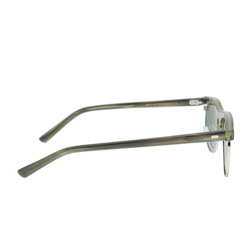 American Fashion Brand New York Designer Model Flat Eyebrow Plate With Metal Optical Frame Old Half Frame Eyebrow Frame - eyeshions