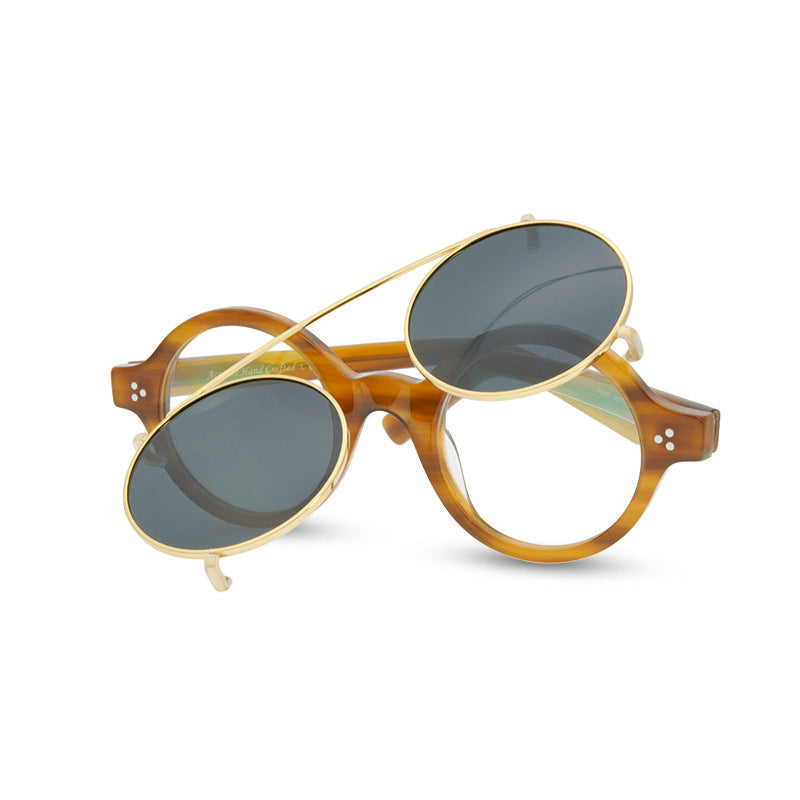 Exclusive For Cross-Border New Sunglasses Men'S Retro Round Sunglasses Women'S Outdoor Leisure Glasses Polarized Sunglasses - eyeshions