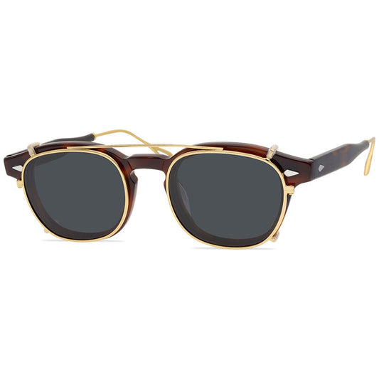 LEMTOSH-TTCLIP Men'S And Women'S Retro Fashion Polarized Sunglasses Acetate Frames Multi-Purpose Combination Frame Set - eyeshions