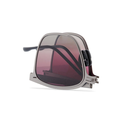 Personalized Minority Sunglasses Designer Model Foldable Metal Sunglasses Lightweight Portable Trendy Sunglasses For Men - eyeshions