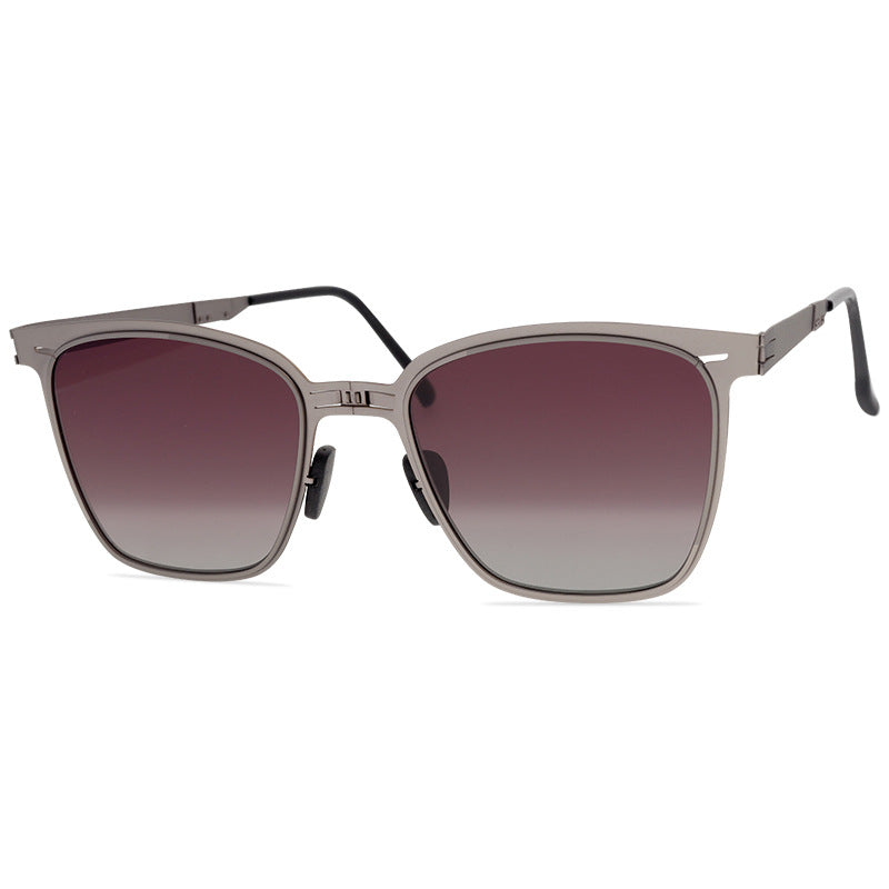 Personalized Minority Sunglasses Designer Model Foldable Metal Sunglasses Lightweight Portable Trendy Sunglasses For Men - eyeshions