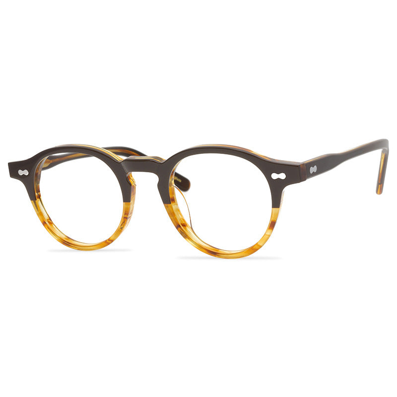 Classic Fashion Fashion Shawn Yue Vintage Eyeglasses Frame MILTZEN Male And Female Large Round Frame Myopic Glasses Frame Eyeglasses Frame - eyeshions