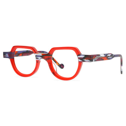 Handmade Brand Eyeglass Frame In Shenzhen, Double Color Panel Frame, Fashionable Peach Heart Design, Transparent Candy Color - eyeshions