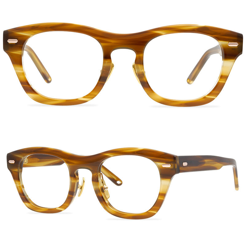 Fashionable Retro Personalized Design, Large Frame Glasses, Plate Frames, Suitable For Men And Women, Versatile Eyewear Items - eyeshions