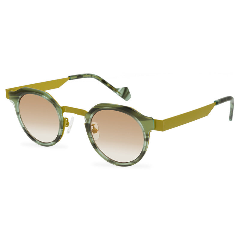 Special Multicolor Oval Sunglasses Striped Glasses Neutral Sunglasses Hip Hop Niche Street Style Sun Glasses - eyeshions