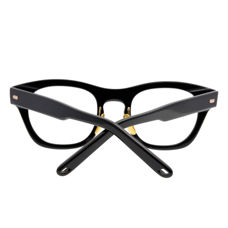 Fashionable Retro Personalized Design, Large Frame Glasses, Plate Frames, Suitable For Men And Women, Versatile Eyewear Items - eyeshions