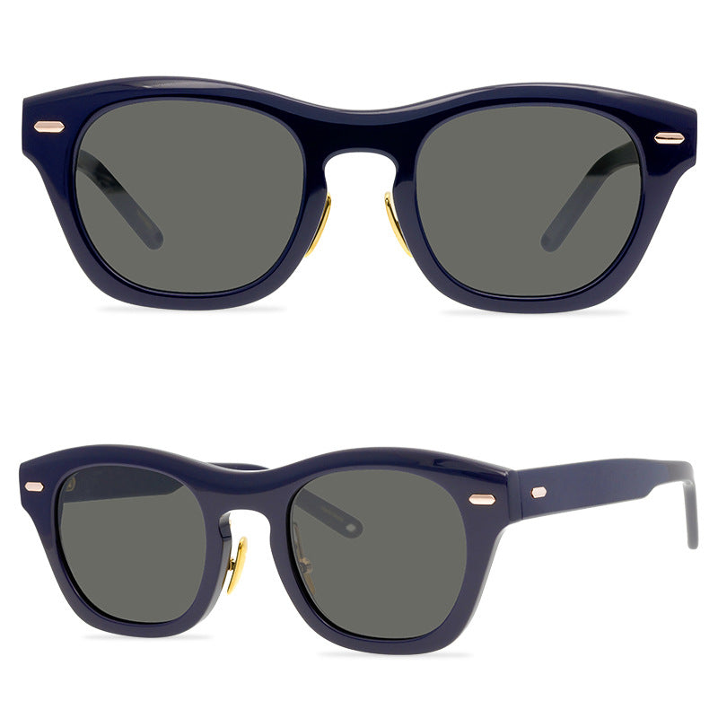 Fashion Personality Retro Large Frame Glasses Japanese Design Sunglasses Nylon Lens Suitable For Men And Women - eyeshions