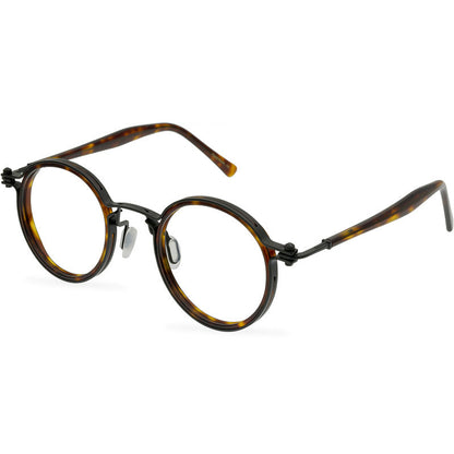 Small Retro Pure Titanium Plate Glasses Round Frame Handmade Glasses Frame Steampunk Flight Machinery Model - eyeshions