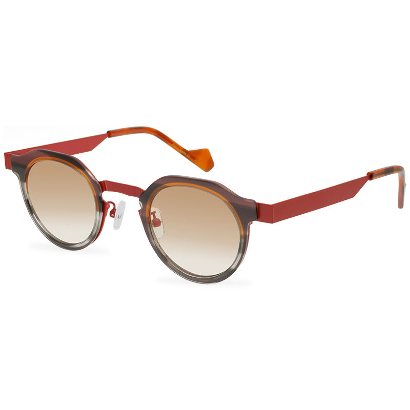 Special Multicolor Oval Sunglasses Striped Glasses Neutral Sunglasses Hip Hop Niche Street Style Sun Glasses - eyeshions