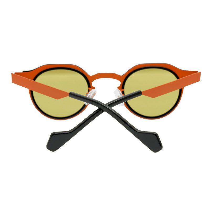 Special Multicolor Oval Sunglasses Striped Glasses Neutral Sunglasses Hip Hop Niche Street Style Sun Glasses - eyeshions