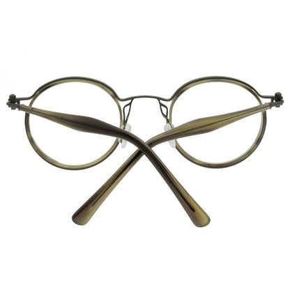Small Retro Pure Titanium Plate Glasses Round Frame Handmade Glasses Frame Steampunk Flight Machinery Model - eyeshions