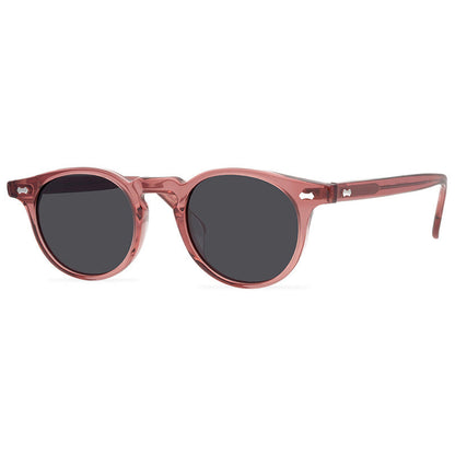 Fashion New Rivets Sunglasses Retro Stylish Polarized UV400 Sunglasses Internet Influencer Street Snap Round Frame Sun Glasses - eyeshions