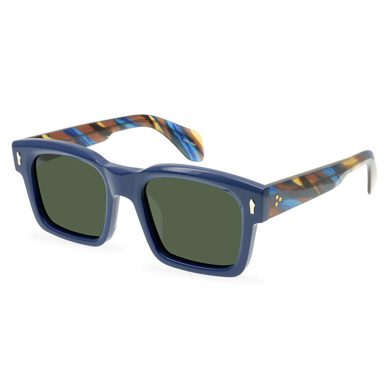 Fashion Brand Sunglasses Men'S Thick Frame Heavy Sense Sunglasses JACQUES MARIE MAGE Sunglasses - eyeshions
