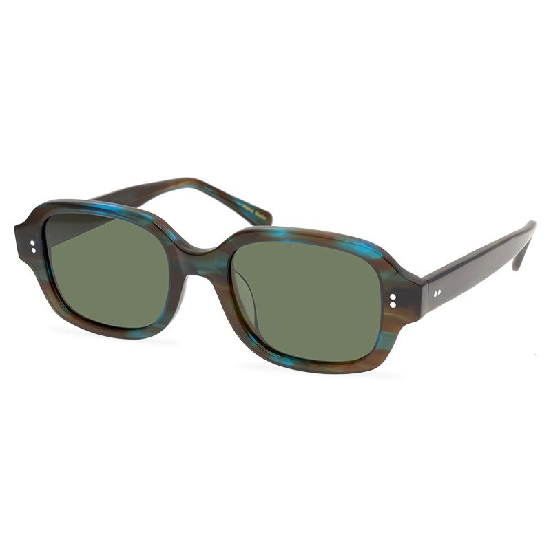 Personalized Square Polarized Full-Frame Material Sun Glasses Fashion Retro Sunglasses For Men And Women - eyeshions