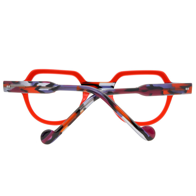 Handmade Brand Eyeglass Frame In Shenzhen, Double Color Panel Frame, Fashionable Peach Heart Design, Transparent Candy Color - eyeshions
