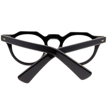 Trendy High Quality Thickened Acetate Fiber Glasses Frame Polygonal Flat Eyeglass Frame Fashionable Candy Color Splice - eyeshions