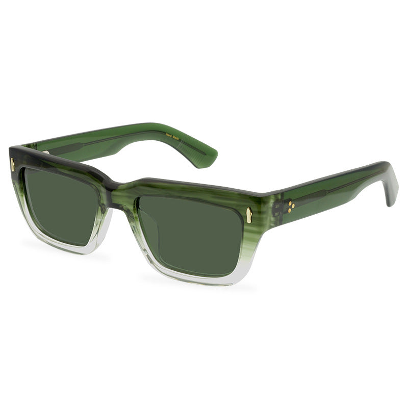 Retro Square Sun Glasses Thick Plate Unisex Glasses Full Rim Frame Sunglasses Trendy All-Match - eyeshions