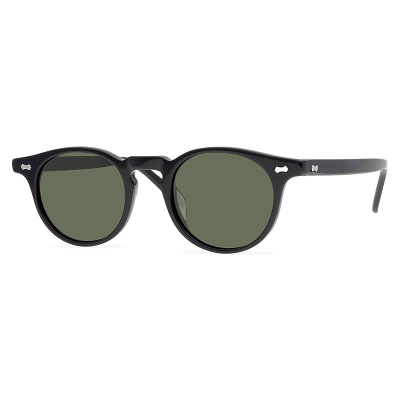 Fashion New Rivets Sunglasses Retro Stylish Polarized UV400 Sunglasses Internet Influencer Street Snap Round Frame Sun Glasses - eyeshions