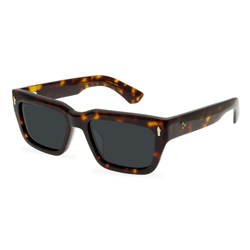 Retro Square Sun Glasses Thick Plate Unisex Glasses Full Rim Frame Sunglasses Trendy All-Match - eyeshions