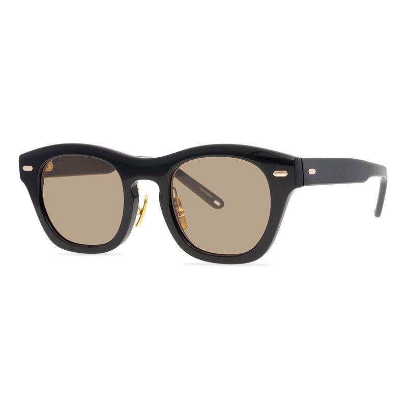 Fashion Personality Retro Large Frame Glasses Japanese Design Sunglasses Nylon Lens Suitable For Men And Women - eyeshions