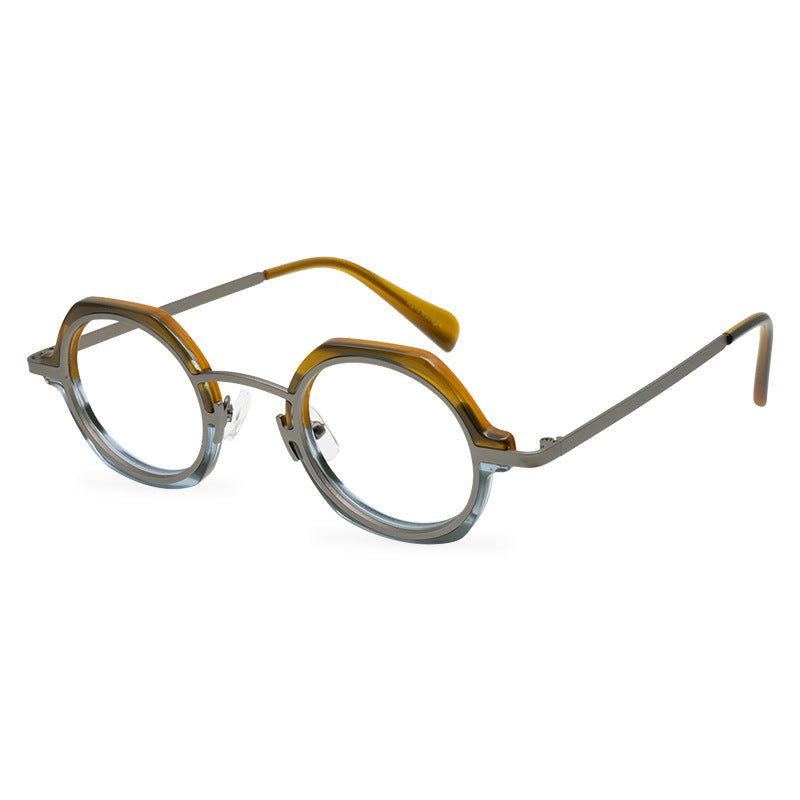 A Niche Retro Glasses Frame, Artistic, Neutral, And Versatile, With A Full Frame Optical Frame That Can Be Paired With Myopia Lenses - eyeshions