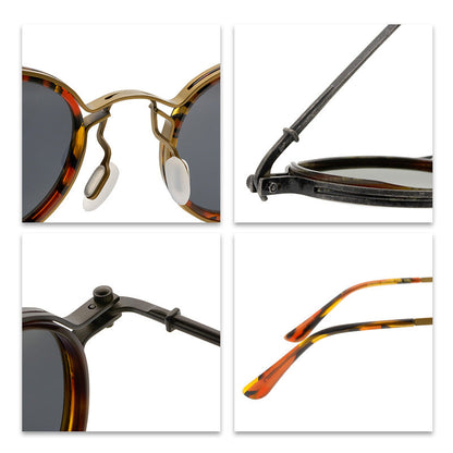 European And American Round Small Frame Trendy Sunglasses Wholesale TAC Polarized Sunshade Personalized Street Shot All-Match Sunglasses - eyeshions