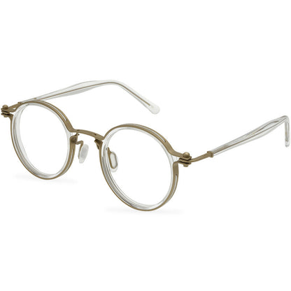 Small Retro Pure Titanium Plate Glasses Round Frame Handmade Glasses Frame Steampunk Flight Machinery Model - eyeshions