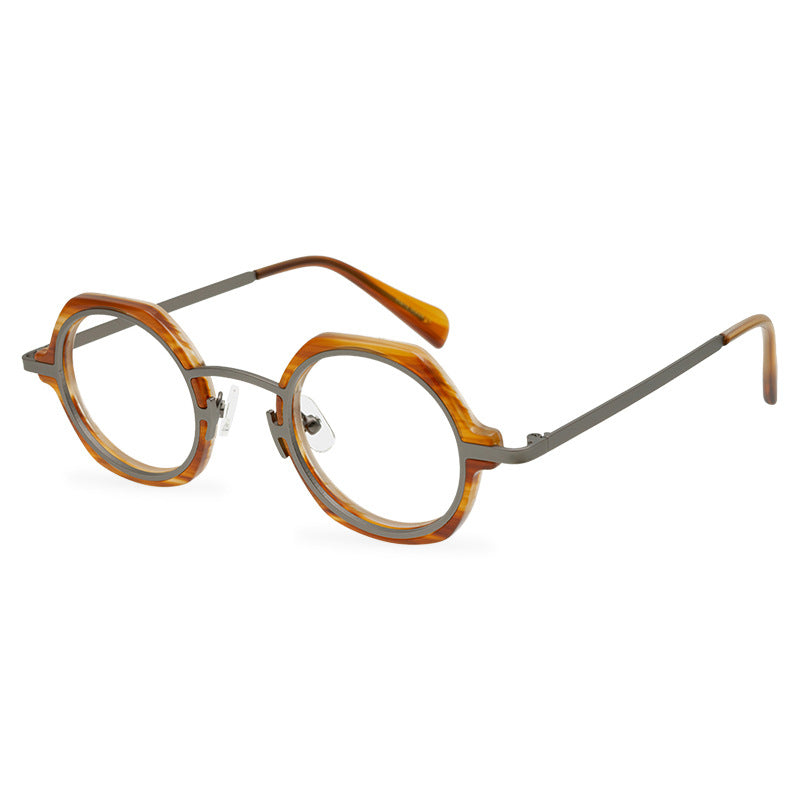 A Niche Retro Glasses Frame, Artistic, Neutral, And Versatile, With A Full Frame Optical Frame That Can Be Paired With Myopia Lenses - eyeshions