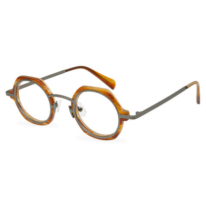 A Niche Retro Glasses Frame, Artistic, Neutral, And Versatile, With A Full Frame Optical Frame That Can Be Paired With Myopia Lenses - eyeshions