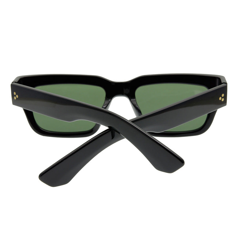 Retro Square Sun Glasses Thick Plate Unisex Glasses Full Rim Frame Sunglasses Trendy All-Match - eyeshions