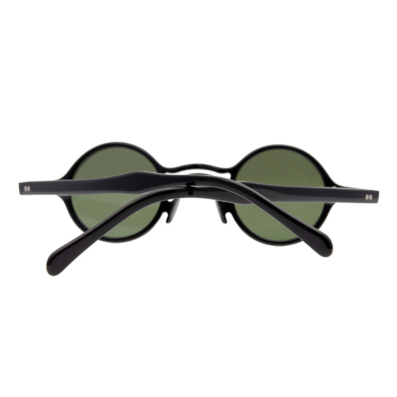 Retro Small Frame Plate Glasses Design Sense Handmade Sunglasses Polarized UV Protection Sun Glasses - eyeshions