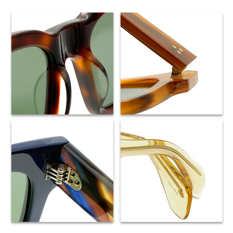 Fashion Brand Sunglasses Men'S Thick Frame Heavy Sense Sunglasses JACQUES MARIE MAGE Sunglasses - eyeshions