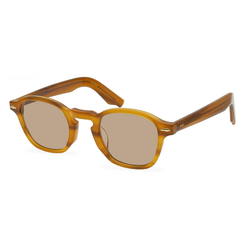 Fashion Classic Plate Box Sun Glasses All-Match Casual Style Neutral Sunglasses Travel Sun-Proof Sunglasses - eyeshions