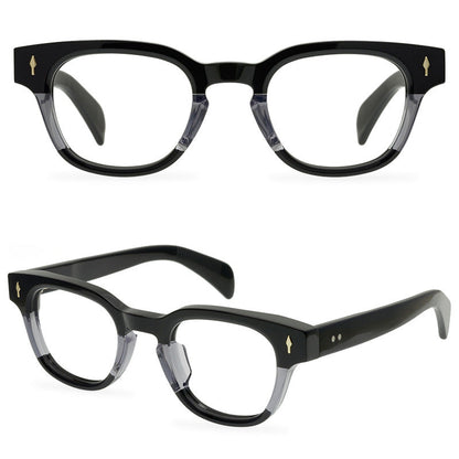 Small Retro Plate Full Frame Box Glasses Personalized Neutral Trend Versatile Optical Frame - eyeshions