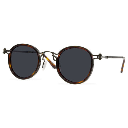 European And American Round Small Frame Trendy Sunglasses Wholesale TAC Polarized Sunshade Personalized Street Shot All-Match Sunglasses - eyeshions