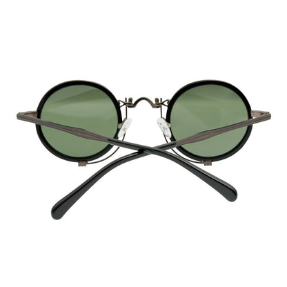 New Men'S Round Retro Polarized Sunglasses Artistic Republic Of China Style Glasses Women'S Full Rim Frame Sunglasses Fashion - eyeshions