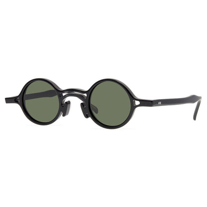 Retro Small Frame Plate Glasses Design Sense Handmade Sunglasses Polarized UV Protection Sun Glasses - eyeshions