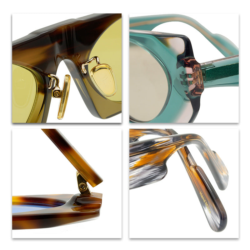 Fashion Avant-Garde Sun Glasses Women'S All-Match Glasses Glasses Ins Senior Hong Kong Style Retro Men'S Sunglasses Trendy Glasses Glasses - eyeshions
