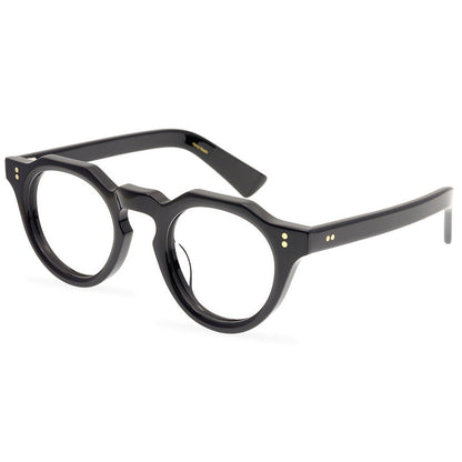 Trendy High Quality Thickened Acetate Fiber Glasses Frame Polygonal Flat Eyeglass Frame Fashionable Candy Color Splice - eyeshions