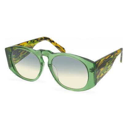 European And American Green Large Frame Sunglasses Women'S Plate Polarized High Quality Thick Frame Sunglasses Men'S Personality Fashion Wear - eyeshions