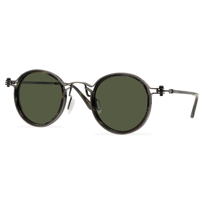 European And American Round Small Frame Trendy Sunglasses Wholesale TAC Polarized Sunshade Personalized Street Shot All-Match Sunglasses - eyeshions