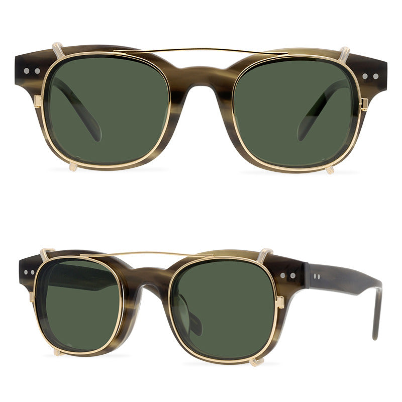 CELLULOSE ACETATE Sunglasses CLIPON Plate Washer Sunglasses Sunglasses ADSR - eyeshions