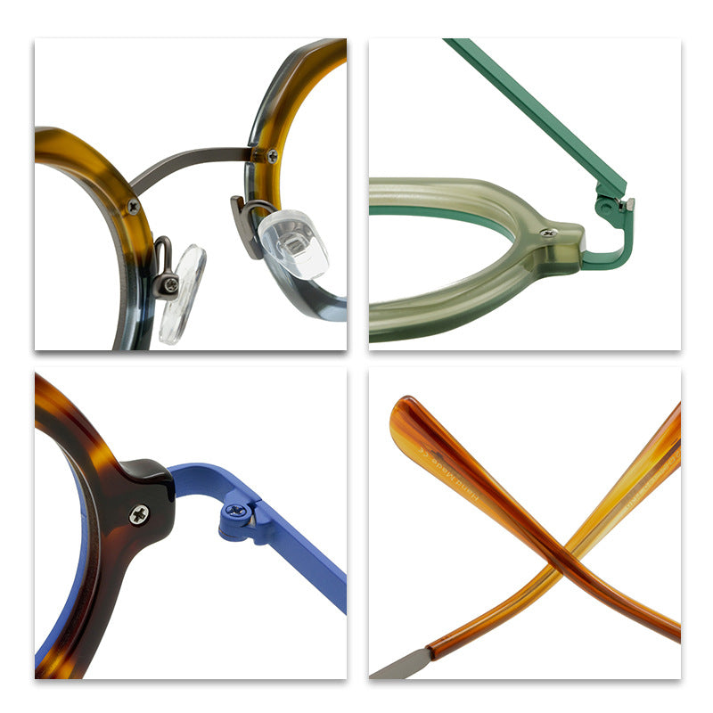 A Niche Retro Glasses Frame, Artistic, Neutral, And Versatile, With A Full Frame Optical Frame That Can Be Paired With Myopia Lenses - eyeshions