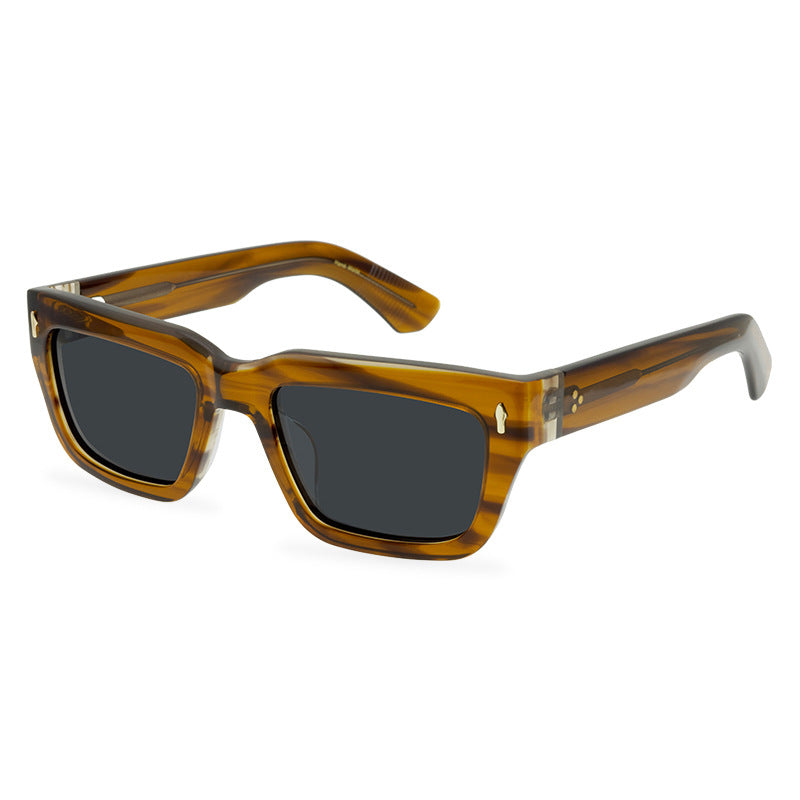 Retro Square Sun Glasses Thick Plate Unisex Glasses Full Rim Frame Sunglasses Trendy All-Match - eyeshions