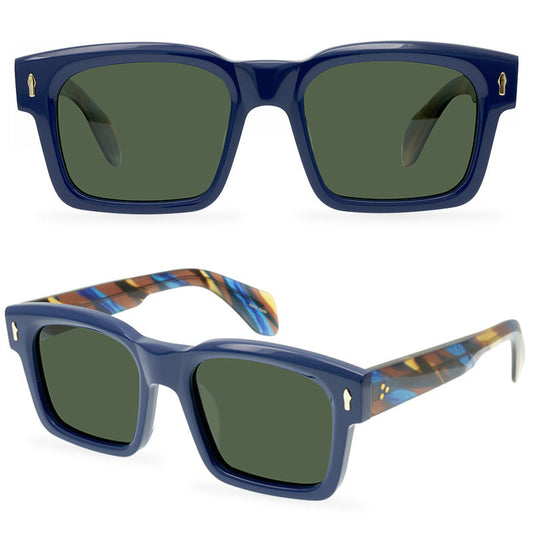 Fashion Brand Sunglasses Men'S Thick Frame Heavy Sense Sunglasses JACQUES MARIE MAGE Sunglasses - eyeshions