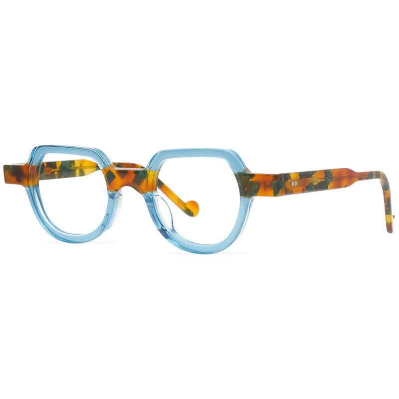 Handmade Brand Eyeglass Frame In Shenzhen, Double Color Panel Frame, Fashionable Peach Heart Design, Transparent Candy Color - eyeshions